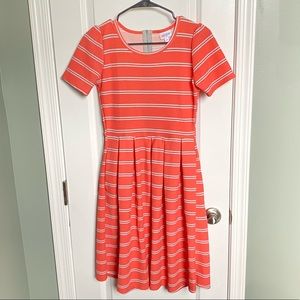 LULAROE AMELIA STRIPE DRESS